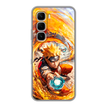 Силиконовый чехол на Infinix Hot 60i с принтом Аниме Наруто Naruto