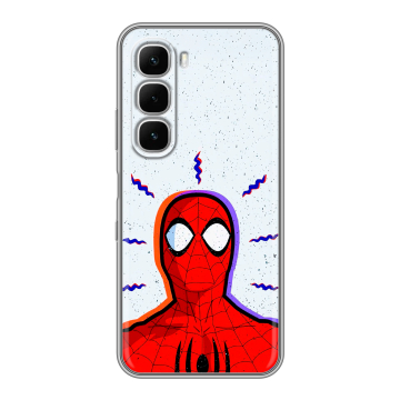 Силиконовый чехол на Infinix Hot 60i с принтом Spiderman Человек паук