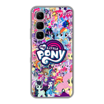 Силиконовый чехол на Infinix Hot 60i с принтом My little pony Дружба чудо