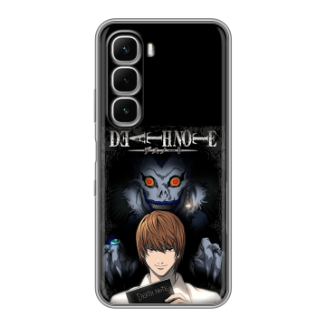 Силиконовый чехол на Infinix Hot 60i с принтом Death note Тетрадь смерти