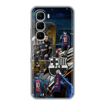 Силиконовый чехол на Infinix Hot 60i с принтом Messi Barcelona