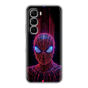 Силиконовый чехол на Infinix Hot 60i с принтом Spiderman Человек паук