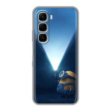 Силиконовый чехол на Infinix Hot 60i с принтом Миньоны