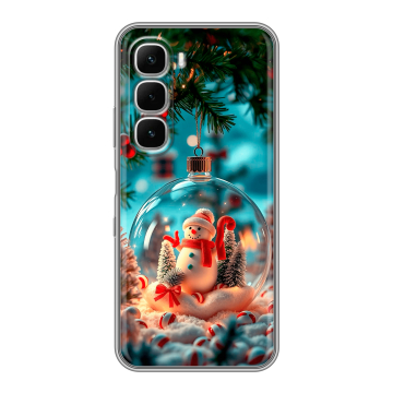 Силиконовый чехол на Infinix Hot 60i с принтом Новый год