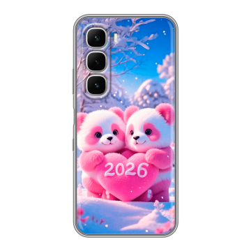 Силиконовый чехол на Infinix Hot 60i с принтом Новый год