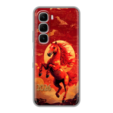 Силиконовый чехол на Infinix Hot 60i с принтом Новый год