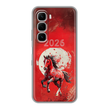 Силиконовый чехол на Infinix Hot 60i с принтом Новый год
