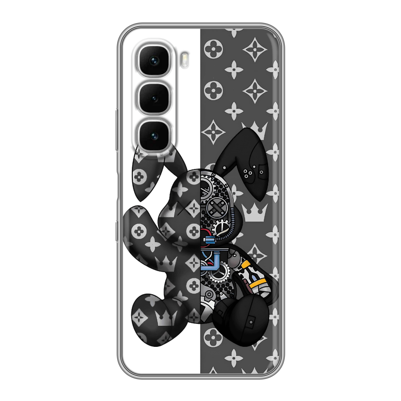 Силиконовый чехол на Infinix Hot 60i с принтом Луи робот Силиконовый чехол на Infinix Hot 60i с принтом Луи робот