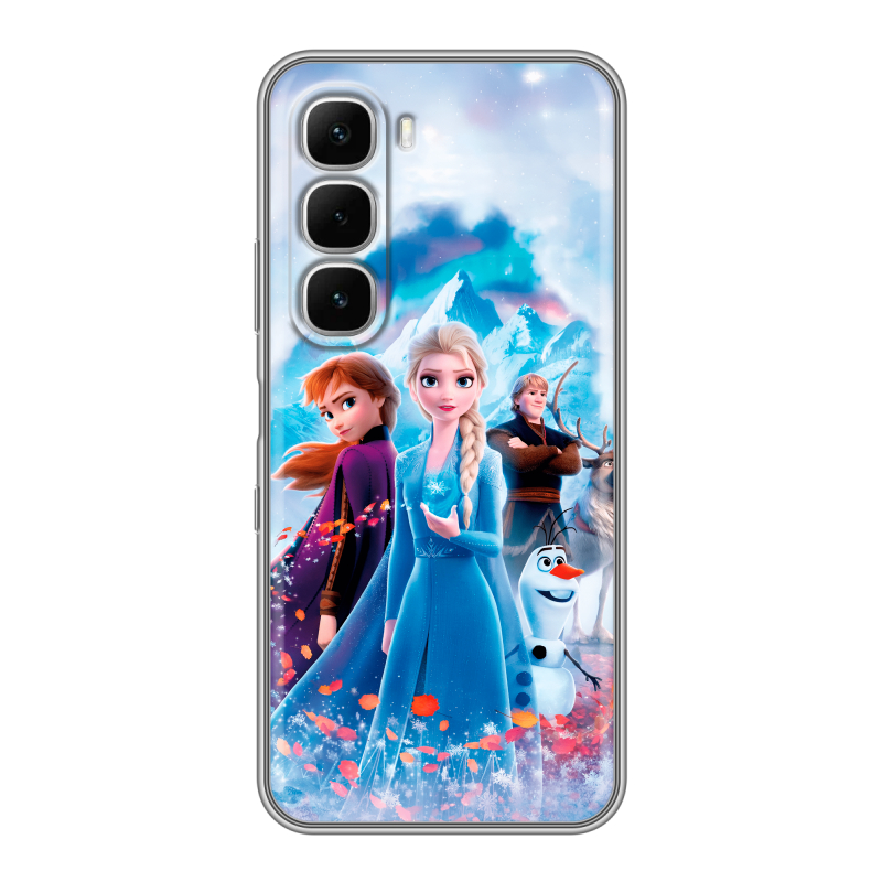 Силиконовый чехол на Infinix Hot 60i с принтом Холодное сердце Frozen Силиконовый чехол на Infinix Hot 60i с принтом Холодное сердце Frozen
