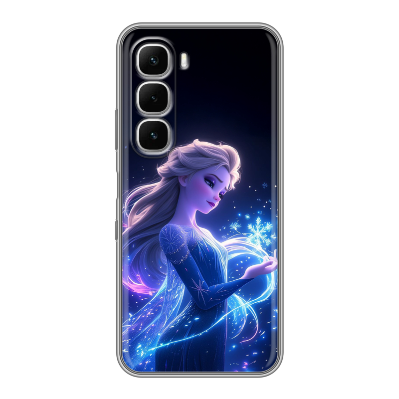 Силиконовый чехол на Infinix Hot 60i с принтом Холодное сердце Frozen Силиконовый чехол на Infinix Hot 60i с принтом Холодное сердце Frozen