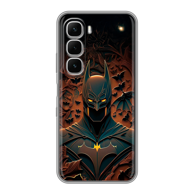 Силиконовый чехол на Infinix Hot 60i с принтом Batman Бэтмен Силиконовый чехол на Infinix Hot 60i с принтом Batman Бэтмен