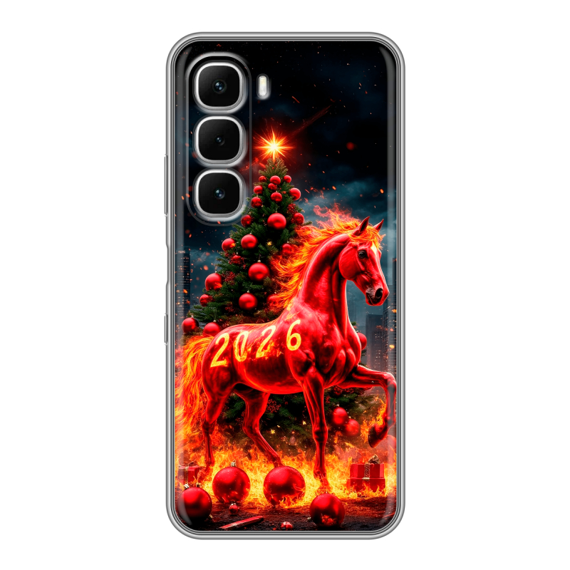 Силиконовый чехол на Infinix Hot 60i с принтом Новый год Силиконовый чехол на Infinix Hot 60i с принтом Новый год