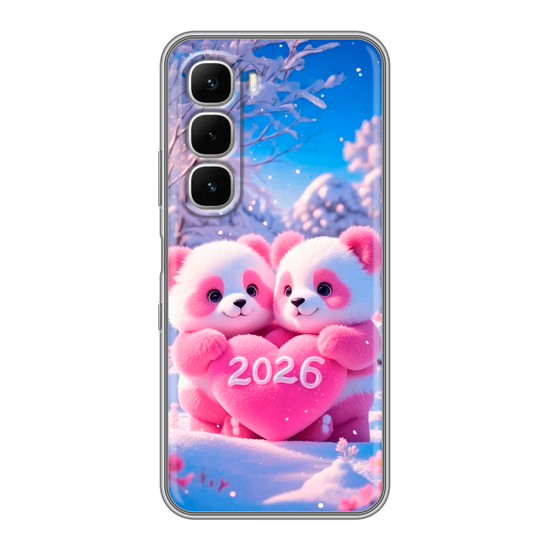 Силиконовый чехол на Infinix Hot 60i с принтом Новый год Силиконовый чехол на Infinix Hot 60i с принтом Новый год