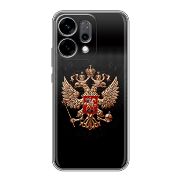 Силиконовый чехол на OPPO Reno14 5G с принтом Герб России