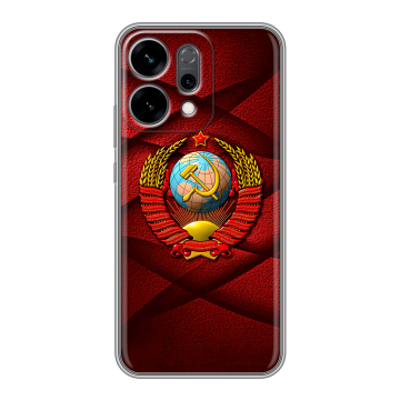 Силиконовый чехол на OPPO Reno14 5G с принтом Герб СССР