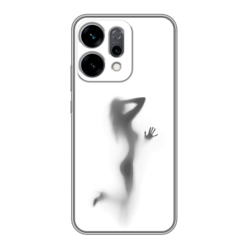 Силиконовый чехол на OPPO Reno14 5G с принтом Силуэт