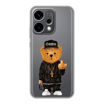 Силиконовый чехол на OPPO Reno14 5G с принтом Плюшевый медведь