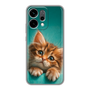 Силиконовый чехол на OPPO Reno14 5G с принтом котенок