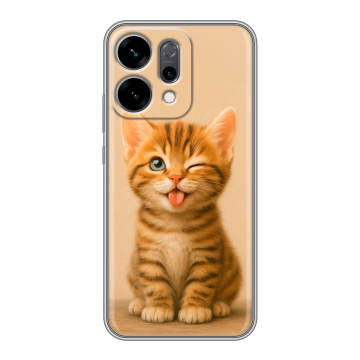 Силиконовый чехол на OPPO Reno14 5G с принтом котенок