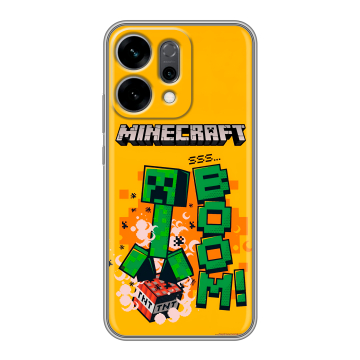 Силиконовый чехол на OPPO Reno14 5G с принтом Майнкрафт Minecraft