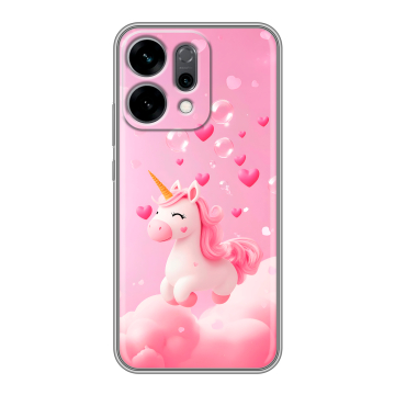 Силиконовый чехол на OPPO Reno14 5G с принтом Единорог