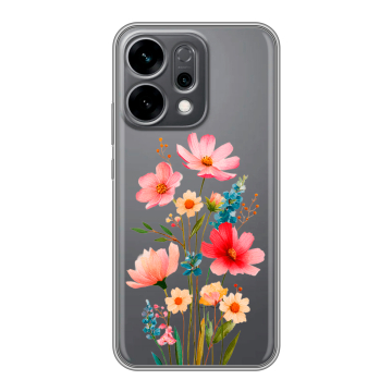 Силиконовый чехол на OPPO Reno14 5G с принтом Цветы Силиконовый чехол на OPPO Reno14 5G с принтом Цветы