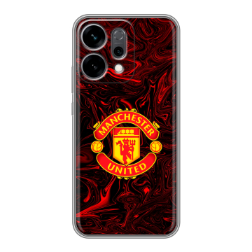 Силиконовый чехол на OPPO Reno14 5G с принтом Manchester United Силиконовый чехол на OPPO Reno14 5G с принтом Manchester United
