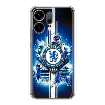 Силиконовый чехол на OPPO Reno14 5G с принтом Chelsea Челси Силиконовый чехол на OPPO Reno14 5G с принтом Chelsea Челси