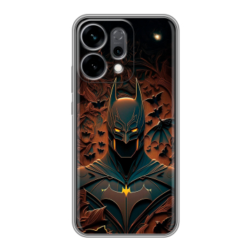 Силиконовый чехол на OPPO Reno14 5G с принтом Batman Бэтмен Силиконовый чехол на OPPO Reno14 5G с принтом Batman Бэтмен