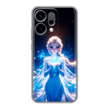Силиконовый чехол на OPPO Reno14 5G с принтом Холодное сердце Frozen