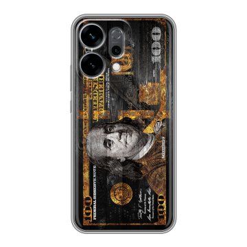 Силиконовый чехол на OPPO Reno14 5G с принтом Доллар деньги