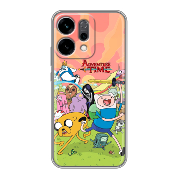 Силиконовый чехол на OPPO Reno14 5G с принтом Adventure time Время приключений Силиконовый чехол на OPPO Reno14 5G с принтом Adventure time Время приключений