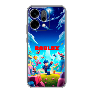 Силиконовый чехол на OPPO Reno14 5G с принтом Roblox Роблокс