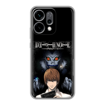 Силиконовый чехол на OPPO Reno14 5G с принтом Death note Тетрадь смерти Силиконовый чехол на OPPO Reno14 5G с принтом Death note Тетрадь смерти