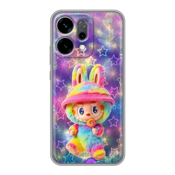 Силиконовый чехол на OPPO Reno14 5G с принтом Labubu Лабубу