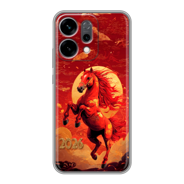 Силиконовый чехол на OPPO Reno14 5G с принтом Новый год Силиконовый чехол на OPPO Reno14 5G с принтом Новый год