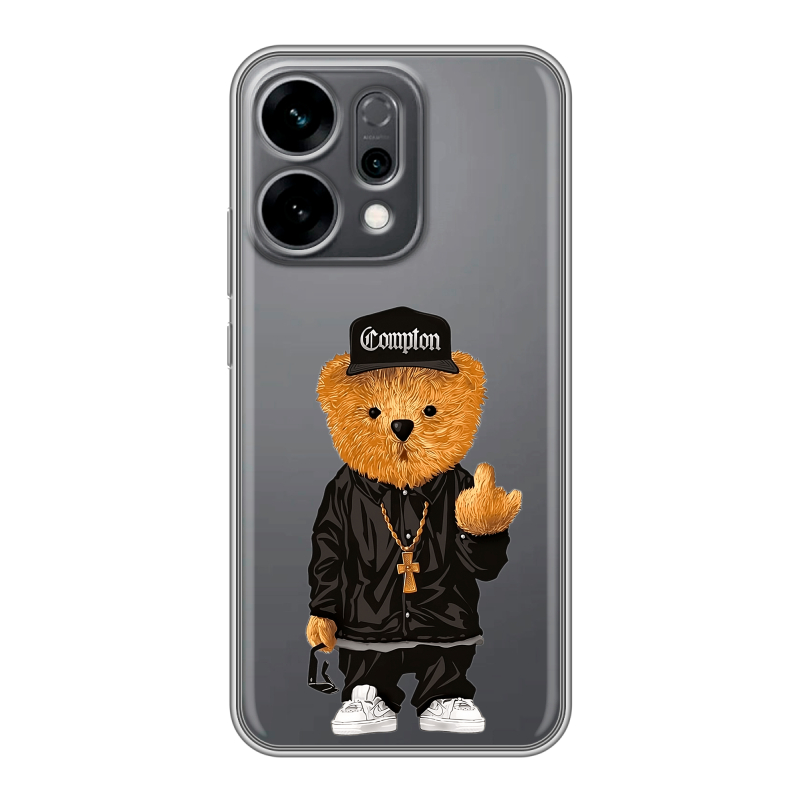 Силиконовый чехол на OPPO Reno14 5G с принтом Мишка Силиконовый чехол на OPPO Reno14 5G с принтом Мишка