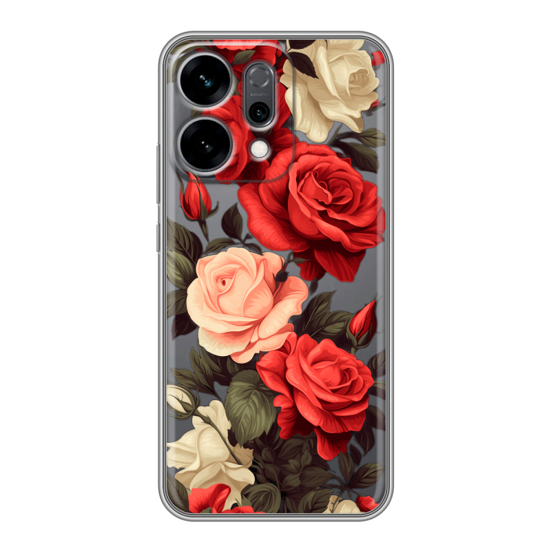 Силиконовый чехол на OPPO Reno14 5G с принтом Розы Силиконовый чехол на OPPO Reno14 5G с принтом Розы