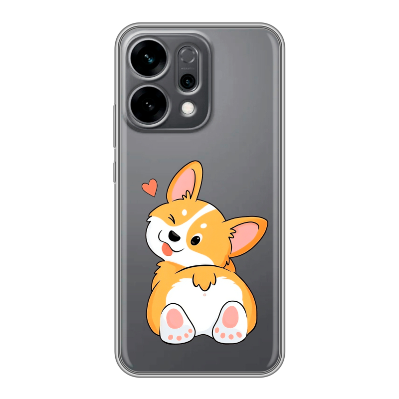 Силиконовый чехол на OPPO Reno14 5G с принтом Корги Силиконовый чехол на OPPO Reno14 5G с принтом Корги
