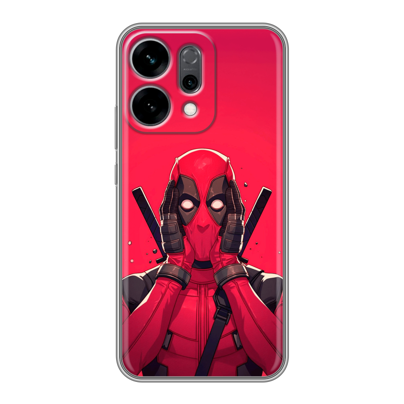 Силиконовый чехол на OPPO Reno14 5G с принтом Дедпул Deadpool Силиконовый чехол на OPPO Reno14 5G с принтом Дедпул Deadpool