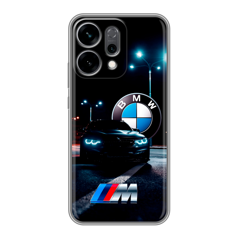 Силиконовый чехол на OPPO Reno14 5G с принтом БМВ BMW Силиконовый чехол на OPPO Reno14 5G с принтом БМВ BMW