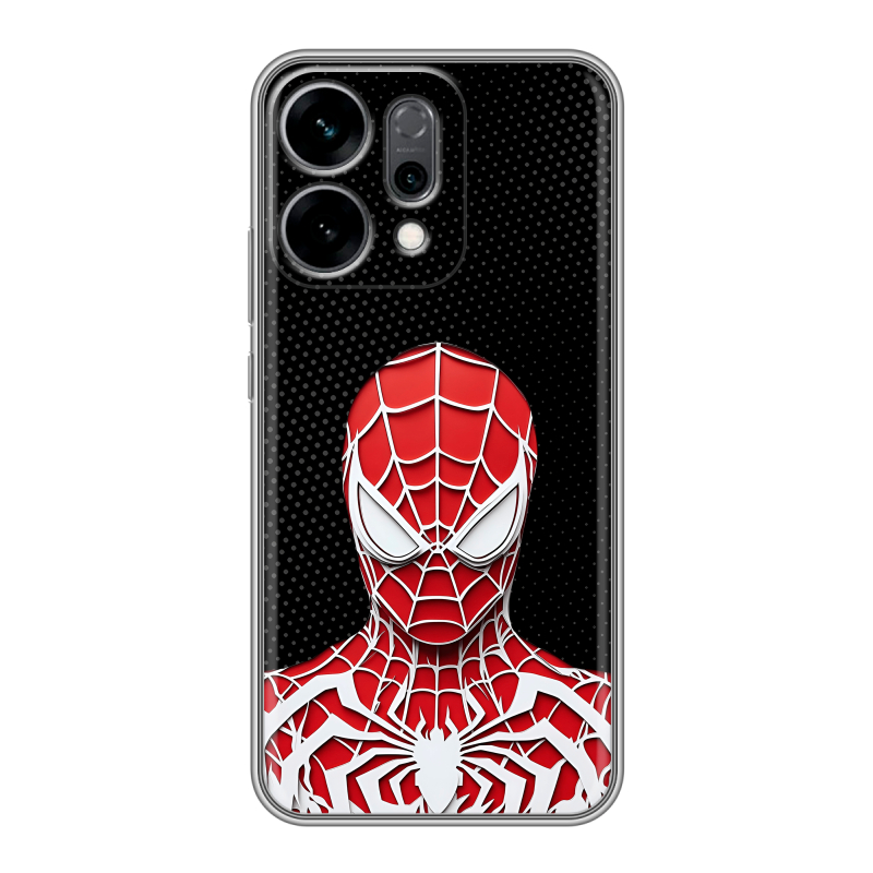 Силиконовый чехол на OPPO Reno14 5G с принтом человек паук spiderman Силиконовый чехол на OPPO Reno14 5G с принтом человек паук spiderman