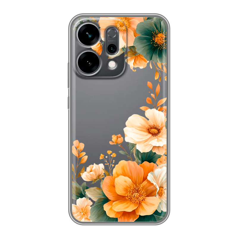 Силиконовый чехол на OPPO Reno14 5G с принтом Цветы принт Силиконовый чехол на OPPO Reno14 5G с принтом Цветы принт