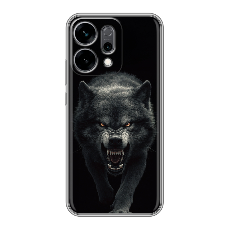 Силиконовый чехол на OPPO Reno14 5G с принтом Волк Силиконовый чехол на OPPO Reno14 5G с принтом Волк