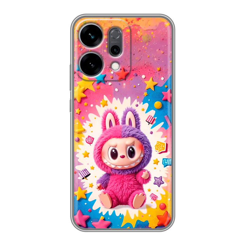 Силиконовый чехол на OPPO Reno14 5G с принтом Labubu Лабубу Силиконовый чехол на OPPO Reno14 5G с принтом Labubu Лабубу