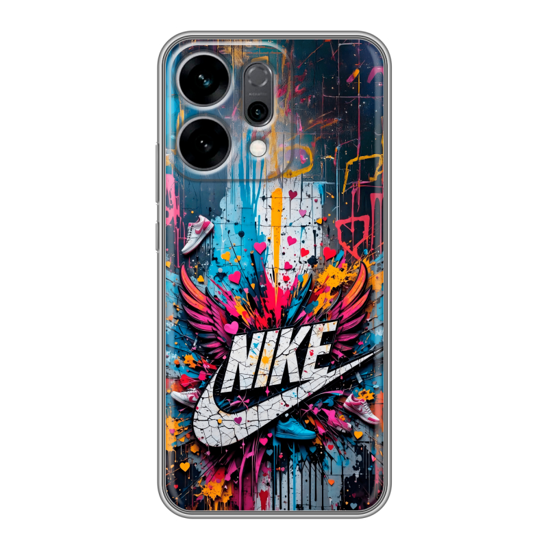 Силиконовый чехол на OPPO Reno14 5G с принтом Nike Найк Силиконовый чехол на OPPO Reno14 5G с принтом Nike Найк