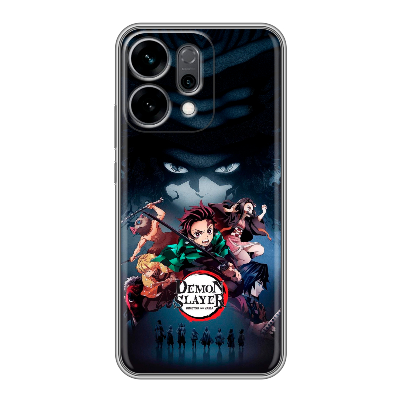 Силиконовый чехол на OPPO Reno14 5G с принтом Demon Slayer Клинок рассекающий демонов Силиконовый чехол на OPPO Reno14 5G с принтом Demon Slayer Клинок рассекающий демонов