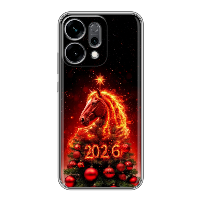 Силиконовый чехол на OPPO Reno14 5G с принтом Новый год Силиконовый чехол на OPPO Reno14 5G с принтом Новый год
