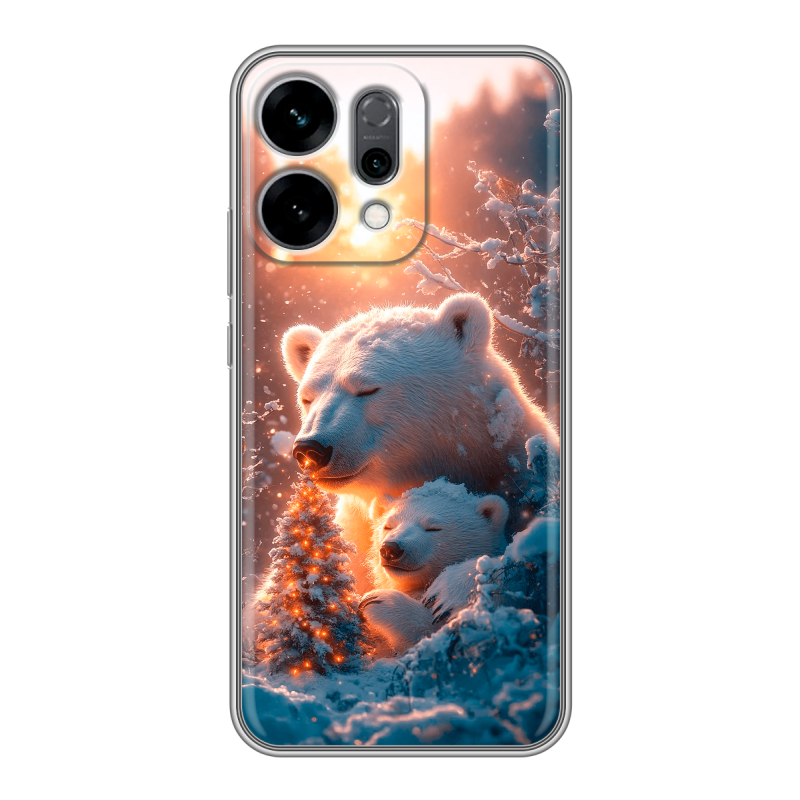 Силиконовый чехол на OPPO Reno14 5G с принтом Новый год Силиконовый чехол на OPPO Reno14 5G с принтом Новый год