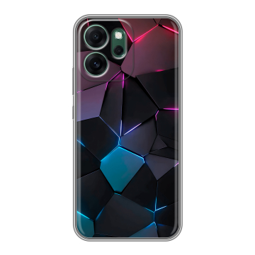 Силиконовый чехол на OPPO Reno14 F с принтом Геометрия неона Силиконовый чехол на OPPO Reno14 F с принтом Геометрия неона